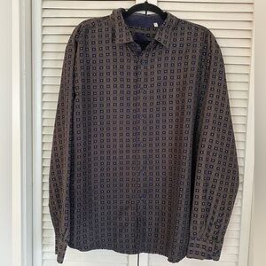 PAVINI 60% Cotton Button Down Patterned Shirt. Nice Feel.